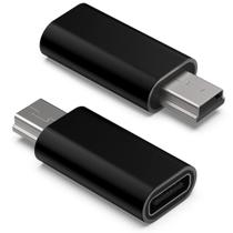 Adaptador USB C para Mini USB 2.0 HieBee Tipo C Feminino, pacote com 2 Adaptador USB C para Mini USB 2.0 HieBee Tipo C Feminino, pacote com 2