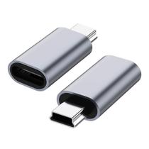 Adaptador USB C para Mini USB 2.0 JXMOX Tipo C Feminino para Mini USB 2.0 Macho (pacote com 2) Adaptador USB C para Mini USB 2.0 JXMOX Tipo C Feminino para Mini USB 2.0 Macho (pacote com 2)