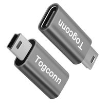 Adaptador USB C para Mini USB Togconn para GoPro Hero 3+ (pacote com 2) Adaptador USB C para Mini USB Togconn para GoPro Hero 3+ (pacote com 2)
