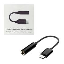Adaptador USB C Para P2 Fone Compativel Samsung M52 5G -Preto - Jack Adapter