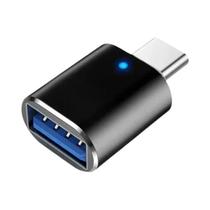 Adaptador USB-C Para USB a OTG USB 3.0 Para Macbook Samsung Xiaomi Huawei Conector LED