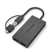 Adaptador USB-C/USB 3.0 para HDMI Duplo WAVLINK - 1080p@60Hz