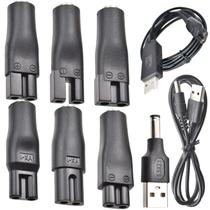 Adaptador USB de carregador de cabo de alimentação de substituição para máquinas de cortar cabelo