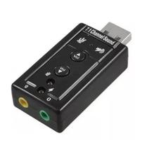 Adaptador USB de placa de som 7.1 canais