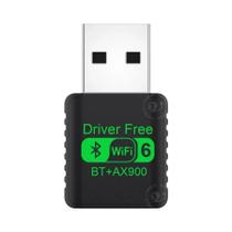 Adaptador USB Dual-Band 2.4G 5GHz Bluetooth 5.4 WiFi 6 Para PC Laptop Win 10 11 Sem Driver