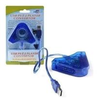 Adaptador Usb Duplo Controles Compatível Ps2 E Ps1 Ligue No Pc E Ps3