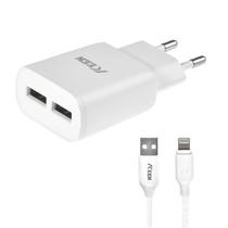 Adaptador USB Keen KC-01 Auto Id + Cabo Lightning - Branco