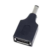 Adaptador USB Macho-Fêmea Para Laptop, Conversor De Energia DC 5.5 2.1MM, Fêmea DC Para Macho USB