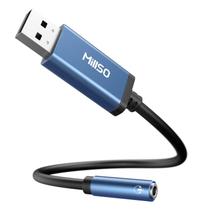 Adaptador USB para conector de áudio de 3,5 mm MillSo Sapphire Blue