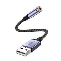 Adaptador USB para conector de áudio MOSWAG de 20 cm com estéreo auxiliar de 3,5 mm Adaptador USB para conector de áudio MOSWAG de 20 cm com estéreo auxiliar de 3,5 mm