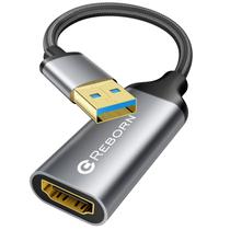 Adaptador USB para HDMI Reborn 1080p 60Hz Cabo USB 3.0 Adaptador USB para HDMI Reborn 1080p 60Hz Cabo USB 3.0