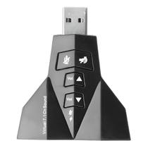 Adaptador USB Placa de Áudio Microfone Fone Informática