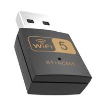 Adaptador USB Sem Fio De Alto Ganho 600Mbps WiFi Dongle Bluetooth Compatível Com Placa De Rede