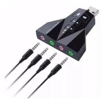 Adaptador Usb Som Placa Áudio 7.1 Com P2 Notebook Pc Adaptador Usb Som Placa Áudio 7.1 Com P2 Notebook Pc
