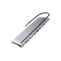 Adaptador USB tipo C 11 em 1, docking station, alumínio, 5 cm de altura