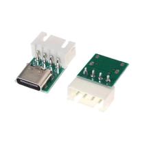 Adaptador USB Tipo C 3.1 De 16 Pinos Com Placa PCB (10 Peças) Para Teste De Transferência De Dados