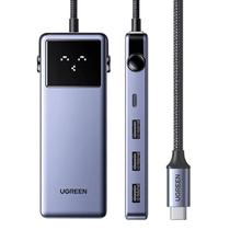 Adaptador usb tipo c 7 em 1 hdmi 4k usb-c 3 usb-a rj45 gigabit usb-c pd 100w cm888 ugreen - 45155 Adaptador usb tipo c 7 em 1 hdmi 4k usb-c 3 usb-a rj45 gigabit usb-c pd 100w cm888 ugreen - 45155