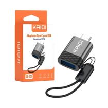 Adaptador Usb Tipo-c Otg Kaidi Kd-221 Prateado Conector Portatil Adaptador Usb Tipo-c Otg Kaidi Kd-221 Prateado Conector Portatil