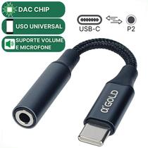 Adaptador USB Tipo C P/ P2 Fone de Ouvido Compatível Samsung Galaxy A34 A53 A54 M53 M54 S23 Fe 5G