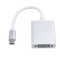 Adaptador USB tipo C para VGA*: Conecta o seu laptop USB-C ao monitor ou projetor que tem uma entrada VGA - FY