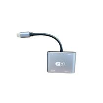 Adaptador USB Type-C 4em1 HDMI VGA USB-A 3.0 Carregamento PD
