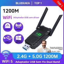 Adaptador USB Wi-Fi De Alta Velocidade 1200Mbps 5G 2.4GHz USB3.0 Para Windows 10 11