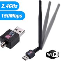 Adaptador Usb Wireless Receptor Wifi 2.4ghz Antena 150mbps - DTL Utilidades