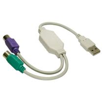Adaptador USB x PS2 - Bege