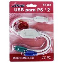 Adaptador USB x PS2 Com 2 Entrada Fêmea Xtrad - XT-569