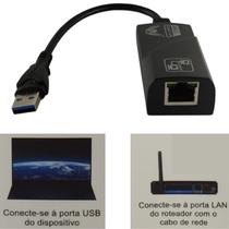 Adaptador Usb3.0 Ethernet Rj45 Rede Gigabit 10/100/1000 Cabo