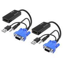 Adaptador VGA para HDMI MT-VIKI 1080P com áudio+alimentação USB (pacote com 2)