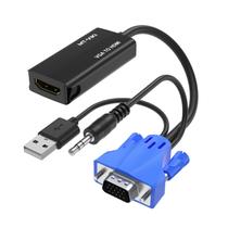 Adaptador VGA para HDMI MT-VIKI 1080P com Áudio e Alimentação USB