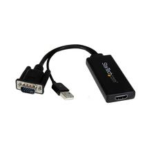 Adaptador VGA para HDMI StarTech VGA2HDU com áudio USB preto