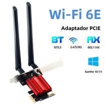 Adaptador Wi-Fi 6E AX210 Tri-Band PCIe - Bluetooth 5.3 para PC (Win 10/11) - 2.4G/5G/6GHz