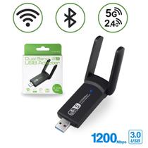 Adaptador Wi-Fi Dual Band 1300 mbps Bluetooth USB Placa de Rede Wifi USB Bluetooth Antena Wireless