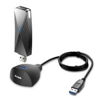 Adaptador WiFi 6 D-Link DWA-X1850-B1 AX1800 USB 3.0 para PC preto