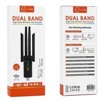 Adaptador Wifi FixLegion Dual Band 2.4 5ghz 1.200mbps Com 4 Antenas Gamer Wifi6