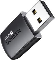 Adaptador Wifi Ugreen 6 Ax900Mbps Usb 3.0 5Ghz 2.4Ghz Preto Adaptador Wifi Ugreen 6 Ax900Mbps Usb 3.0 5Ghz 2.4Ghz Preto