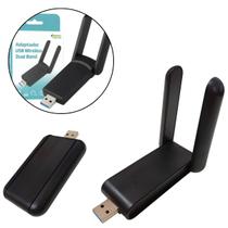 Adaptador WiFi USB Alta Potência Antena Dupla Sinal Forte Para PC Notebook Entrega Rápida Adaptador WiFi USB Alta Potência Antena Dupla Sinal Forte Para PC Notebook Entrega Rápida