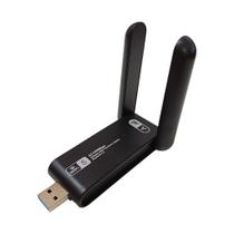 Adaptador WiFi USB Dual Band 1300Mbps 2.4G, 5G Wireless 802.11ac MUMIMO FY1076 Receptor Internet para PC e Notebook