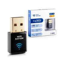Adaptador WiFi USB WiFi Dongle WiFi Nation AC600 2,4 GHz/5 GHz Adaptador WiFi USB WiFi Dongle WiFi Nation AC600 2,4 GHz/5 GHz