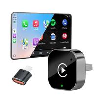 Adaptador Wireless CarPlay 2-em-1 Para iPhone E Android Auto, Plug And Play, Dongle Rápido Auto-C,
