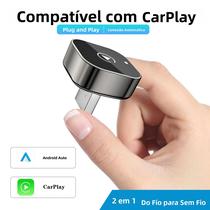 Adaptador Wireless Carplay 2 Em 1 Plug And Play Para iPhone: Converte Controle Com Fio Para Sem Fio