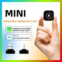 Adaptador Wireless CarPlay E Android Auto 2 Em 1, Caixa Inteligente AI Para Sistemas De Carro Adaptador Wireless CarPlay E Android Auto 2 Em 1, Caixa Inteligente AI Para Sistemas De Carro