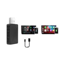 Adaptador Wireless CarPlay e Android Auto 2 em 1 - Plug and Play para Som Automotivo OEM