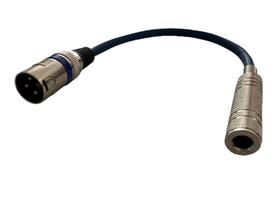 Adaptador Xlr Macho Metal X Jack P10 Metal 15cm