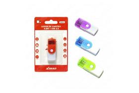 Adaptador Xtrad UF0016 Leitor Cartao de Memoria 4 x 1 Usb 2.0