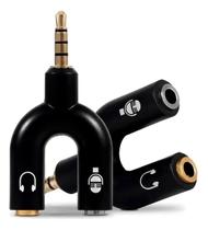 Adaptador Y Plug P2 X P3 Splitter Headset Fone Microfone Cor Preto Licyhome Adaptador Y Plug P2 X P3 Splitter Headset Fone Microfone Cor Preto Licyhome
