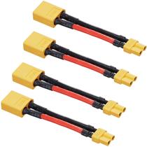 Adaptador ZHOFONET XT60 Macho para XT30 Fêmea - Pacote com 4 Unidades
