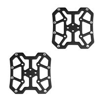 Adaptadores de pedal de bicicleta Moontie Clipless Platform, 1 par vermelho/preto